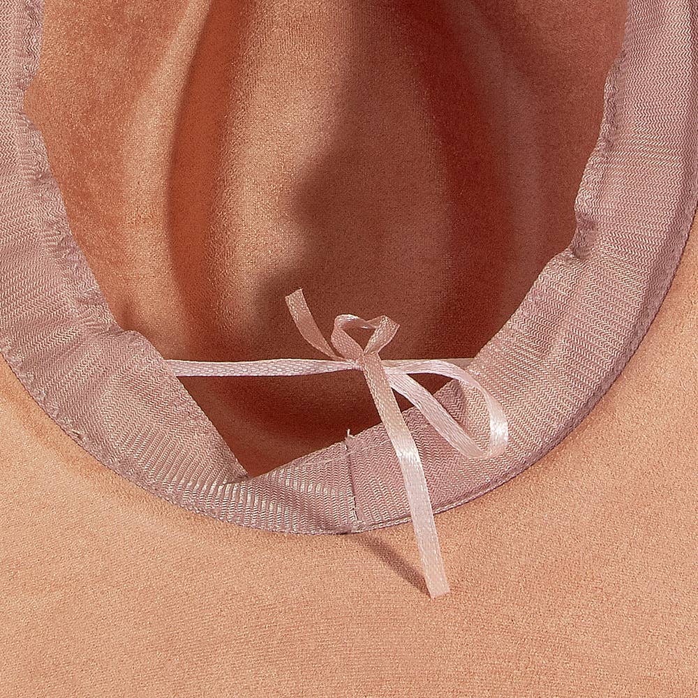 Vegan Suede Cowboy Hat With Braided Band