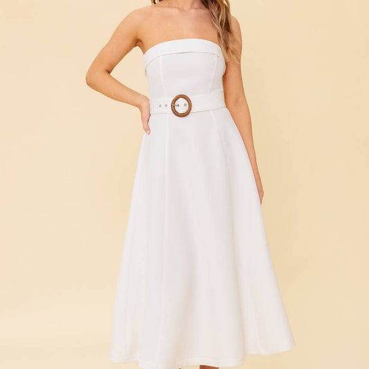 Serenity Strapless Mid-dress