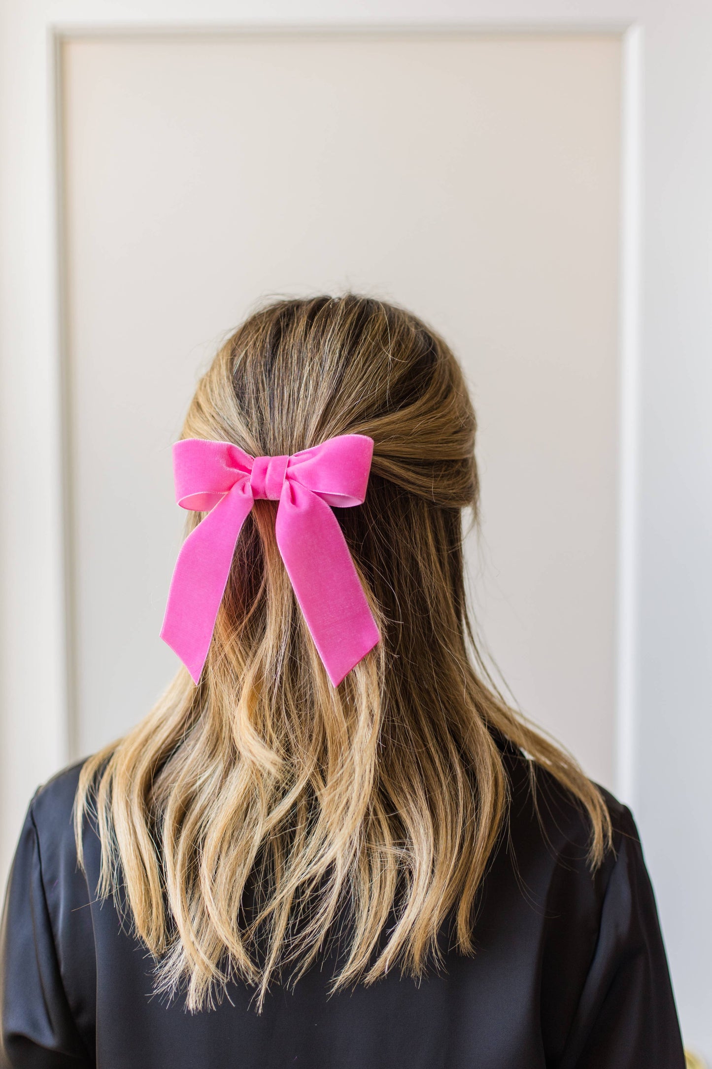 Grace & Grandeur Delora Velvet Bow Barrette