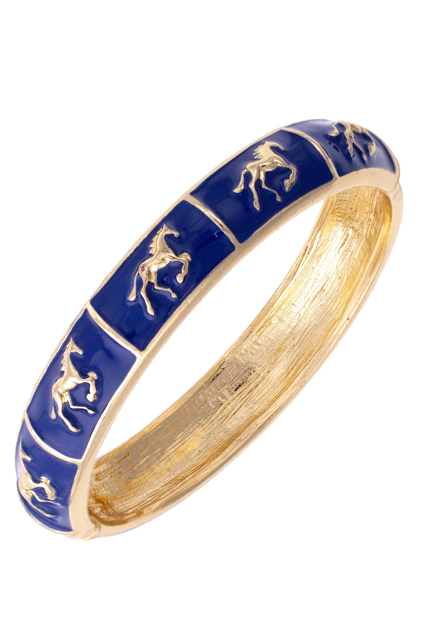 Horsin Around Sculpted Enamel Hinge Bangle