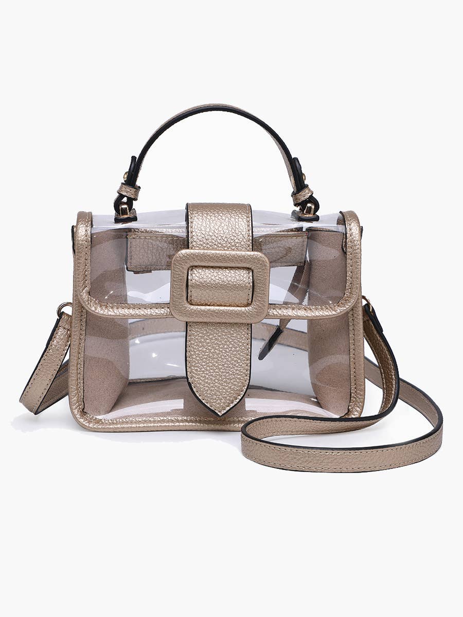 Toni Clear Flapover Crossbody Bag
