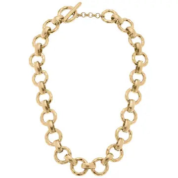 Hammered Chain Link Necklace