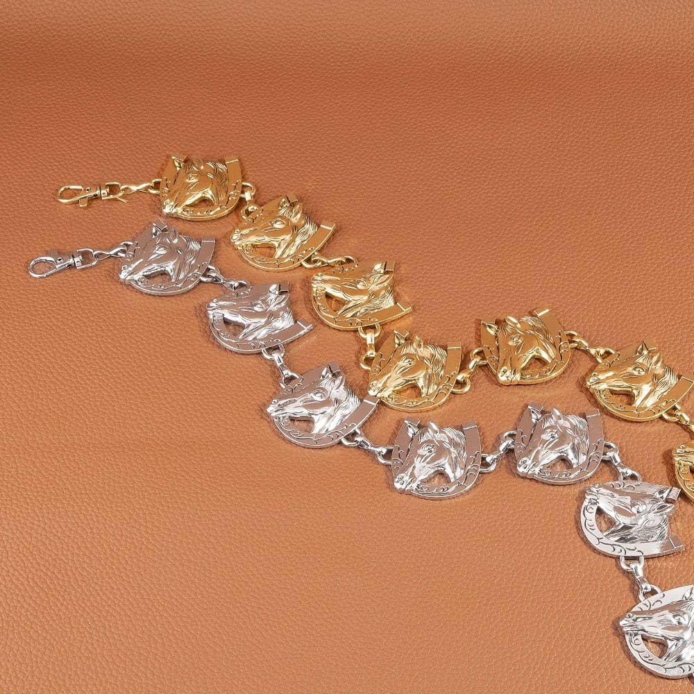 Horse Horseshoe Concho Chain Belt