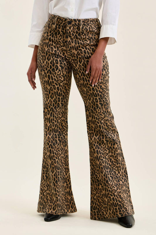 Judy Blue-MR JAQUELINE Flare Print Leopard LUXE