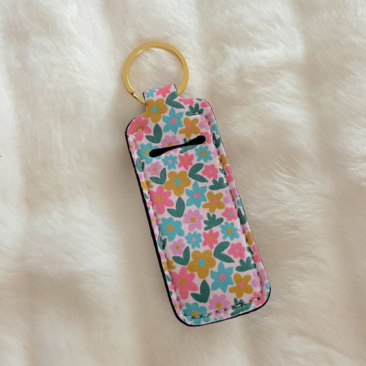 Lip Balm / Lip Stick Keychain Holder - Sage Bloom