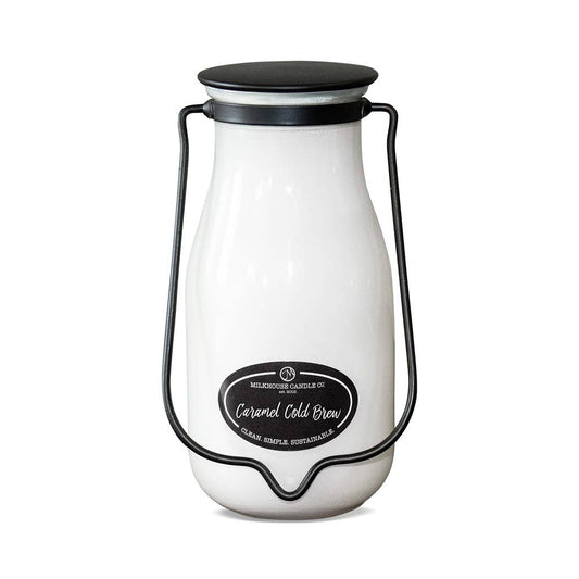 14 oz Milkbottle Candle: Caramel Cold Brew