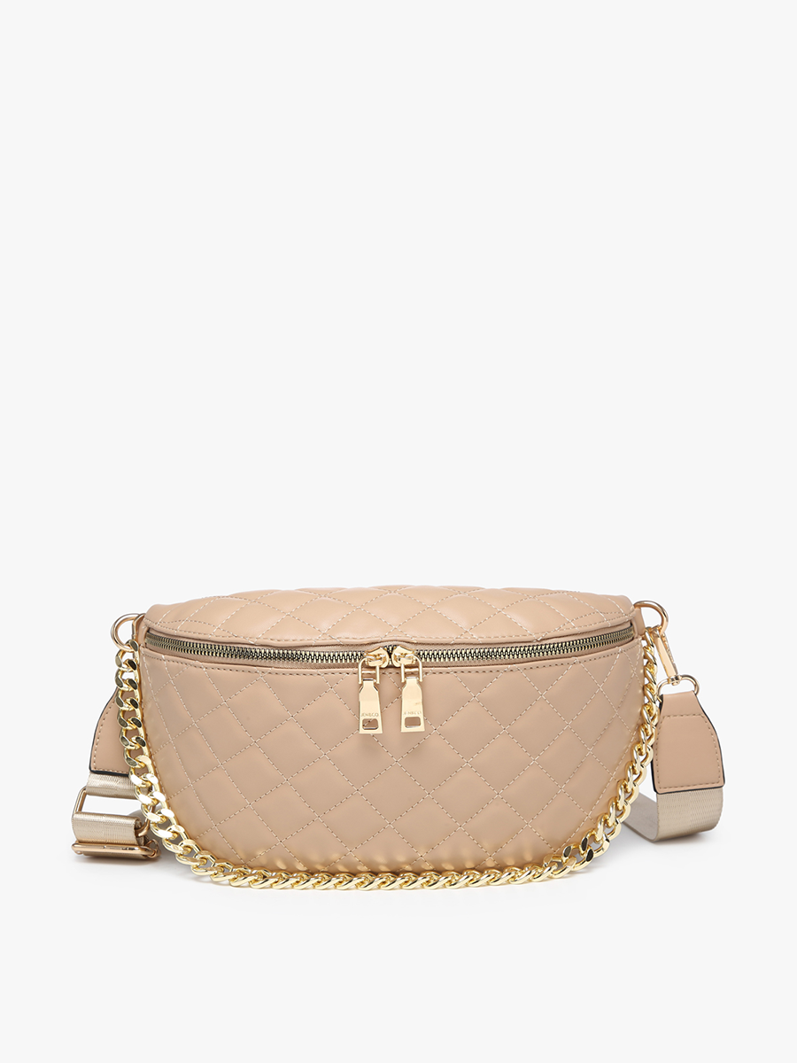 Sylvie Quilted Belt Bag with Chain Strap