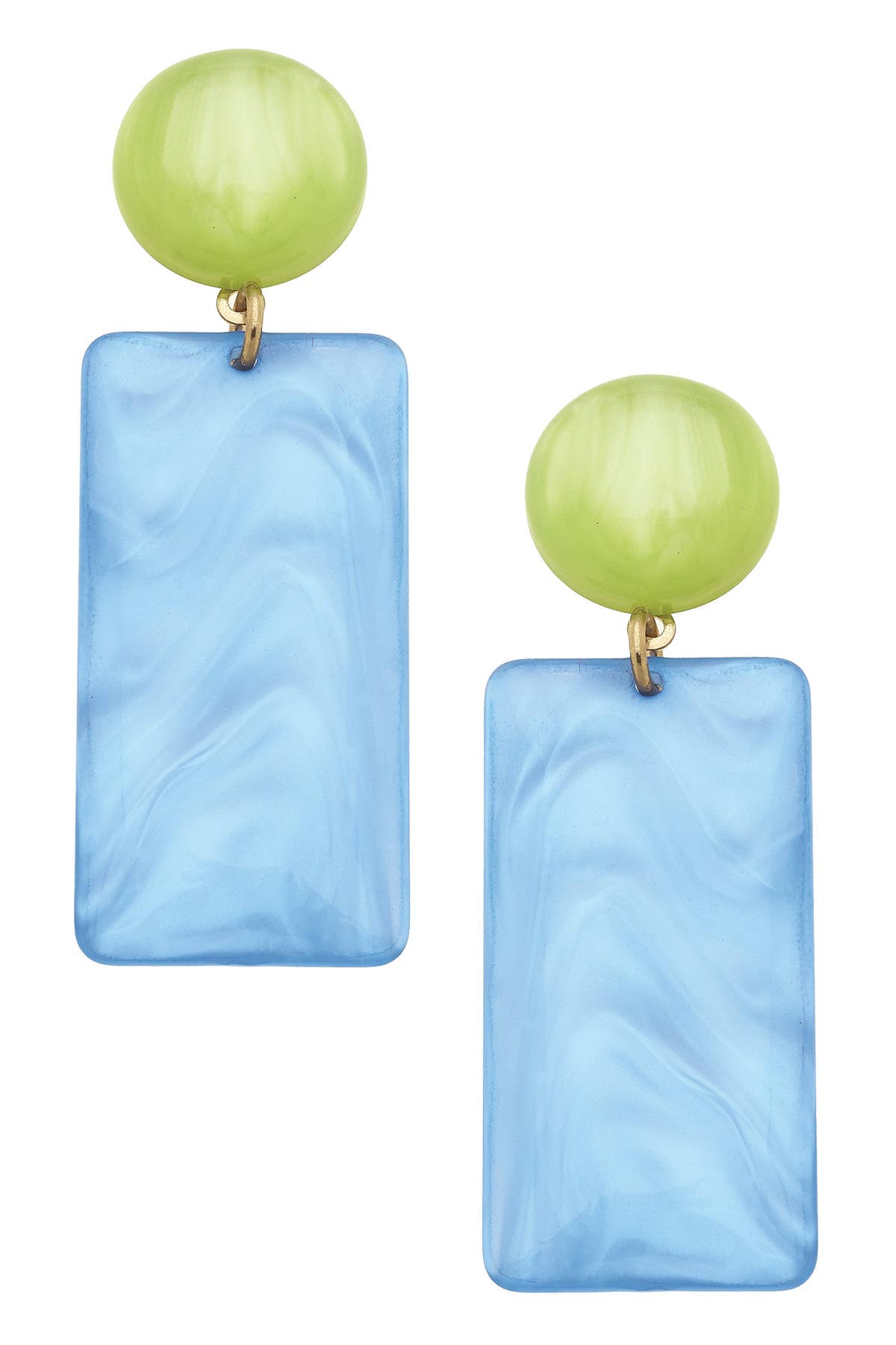 Sophie Marbled Resin Geo Earrings