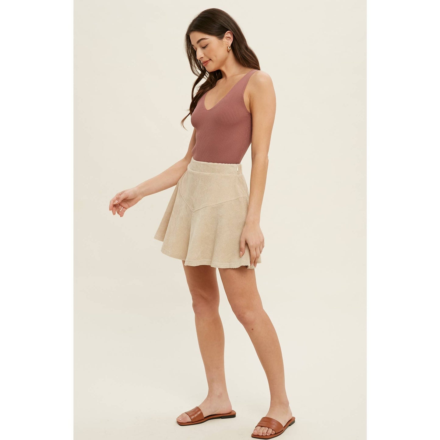 RIBBED KNIT SLEEVELESS BODYSUIT