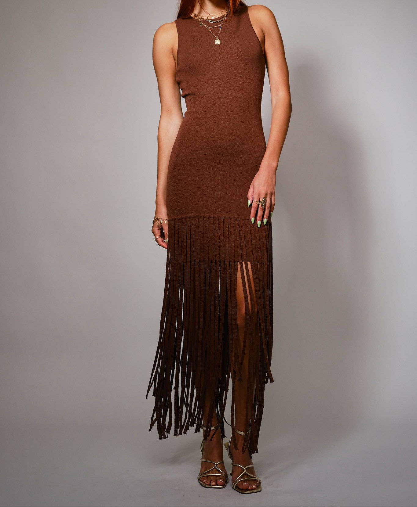 Vintage Vibe Knit Maxi Dress