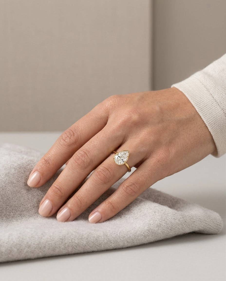 Pear Cut Bezel Ring