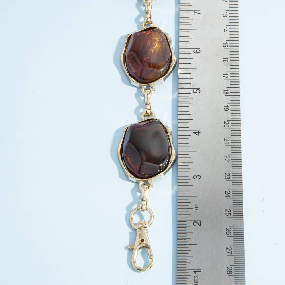 Tortoise Cabochon Gold Chain Belt