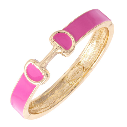 Majesty Horsebit Enamel Hinge Bangle