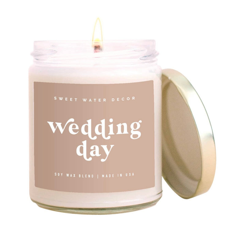 Wedding Day Soy Candle - Clear Jar - 9 oz